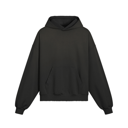 Distressed Black Hoodie